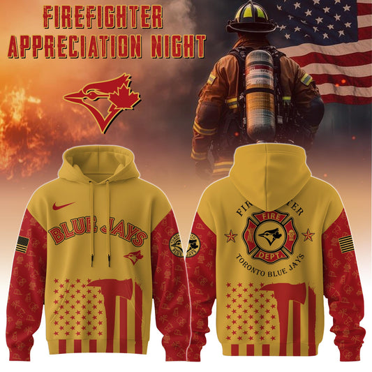 .          Toronto Blue Jays MLB x Firefighter Appreciation Night Special Edition Hoodie 2025