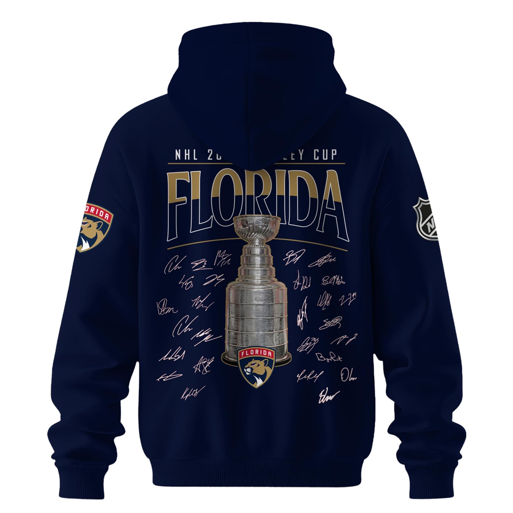 Florida Panthers Champion Hoodie Signature Stanley Cup Final 2025