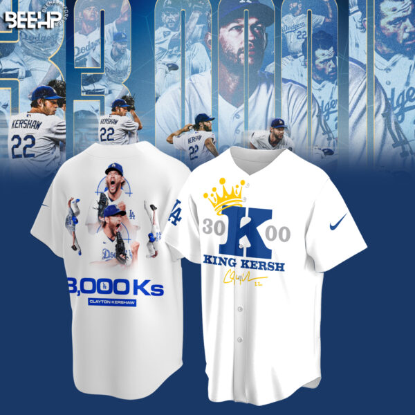 ..CLAYTON KERSHAW MAKES HISTORY AND JOINS THE 3,000 STRIKEOUT CLUB SHIRT