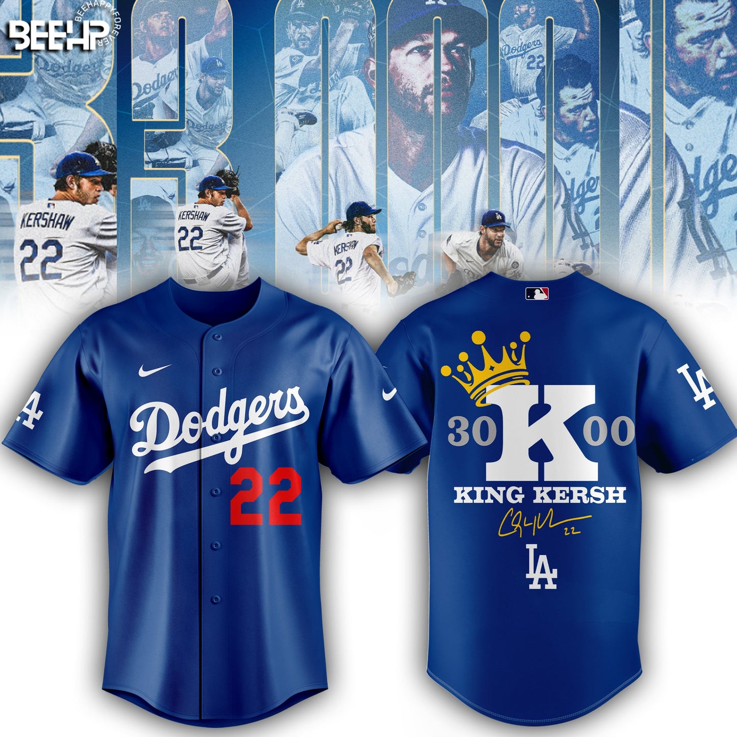 .CLAYTON KERSHAW MAKES HISTORY AND JOINS THE 3,000 STRIKEOUT CLUB JERSEY