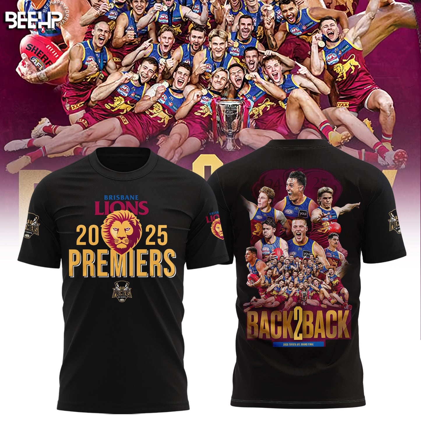 Brisbane Lions 2025 Premiers Limited Edition T Shirt v3