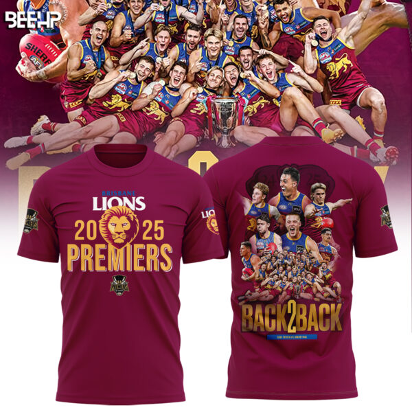 Brisbane Lions 2025 Premiers Limited Edition T Shirt v4