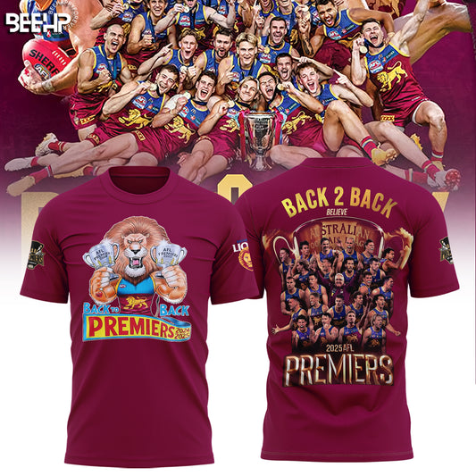 Brisbane Lions 2025 Premiers Limited Edition T Shirt v5