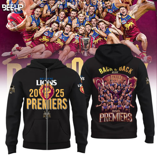 Brisbane Lions 2025 Premiers Limited Edition Zip Hoodie v7