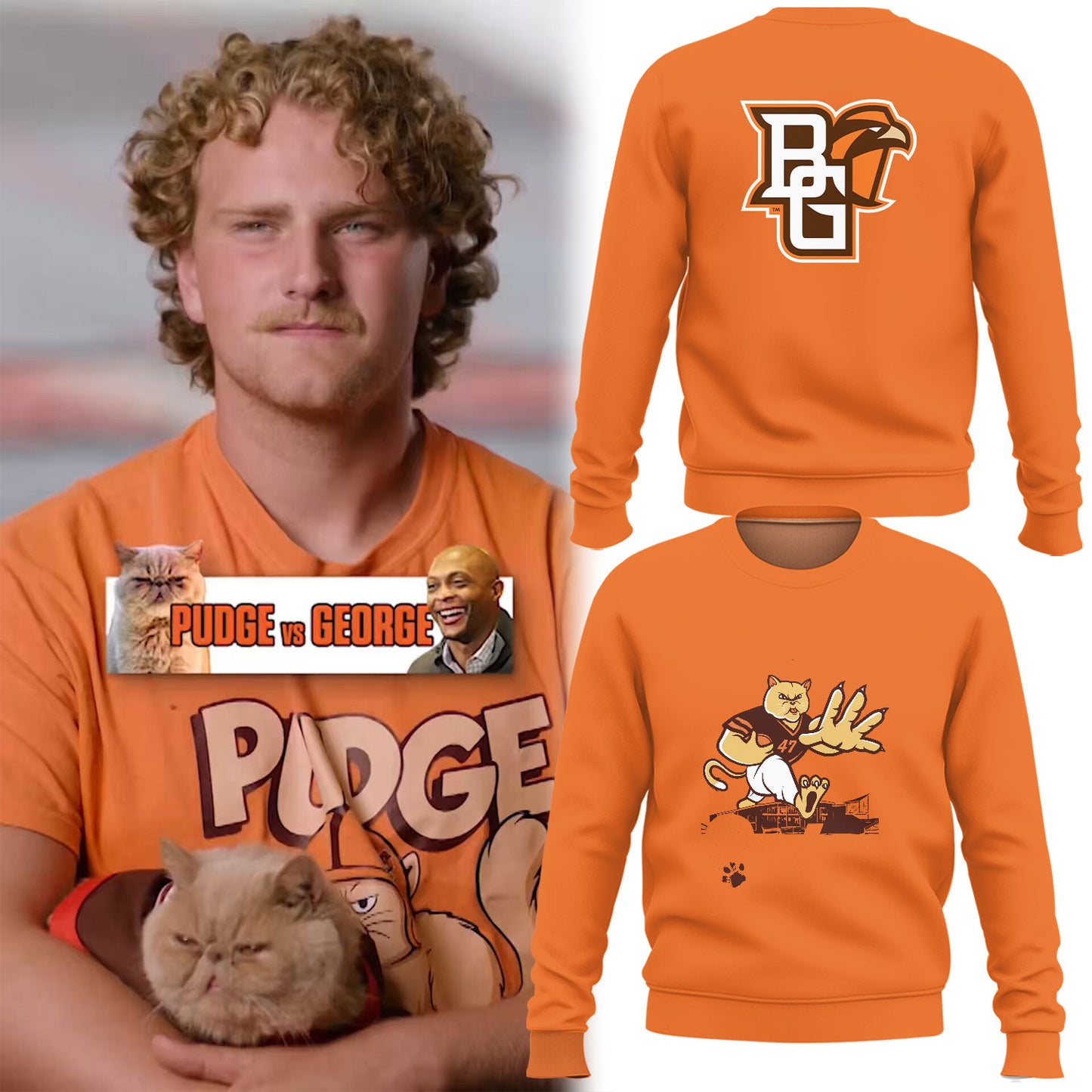 Pudge the Cat Football Limited Edition SweatShirt