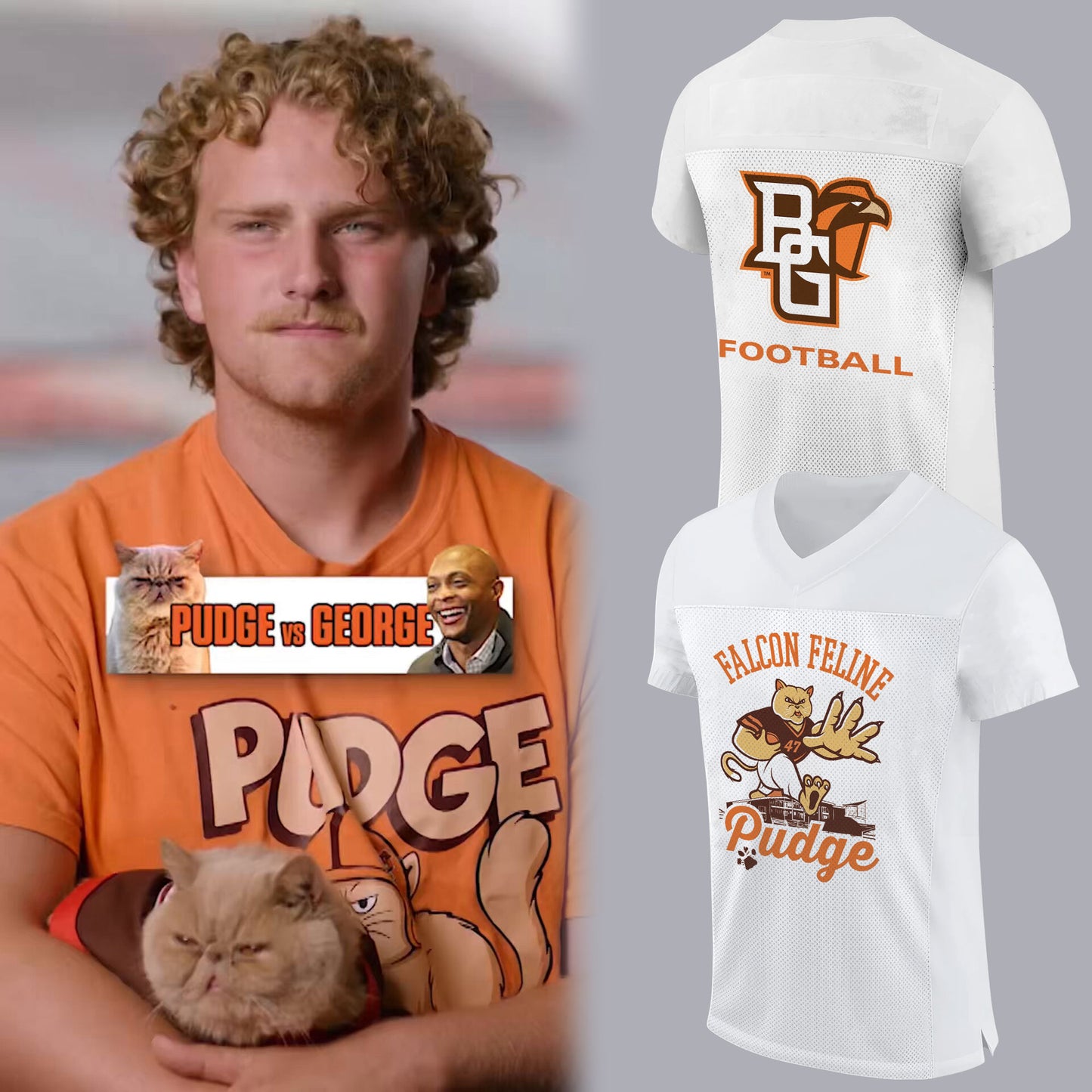 Pudge the Cat Football Limited Edition Football Jersey