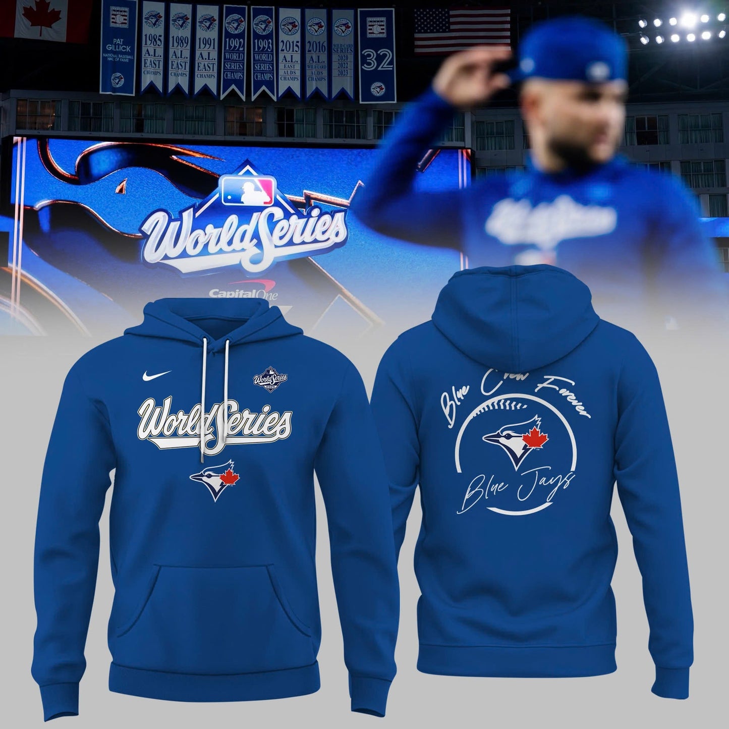 Toronto Blue Jays Royal 2025 World Series Collection Therma Fleece Hoodie