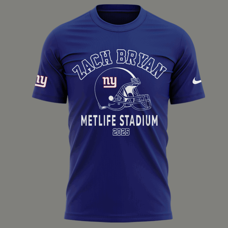 Exclusive Versio Zach Bryan x New York Giants Tshirt 2025
