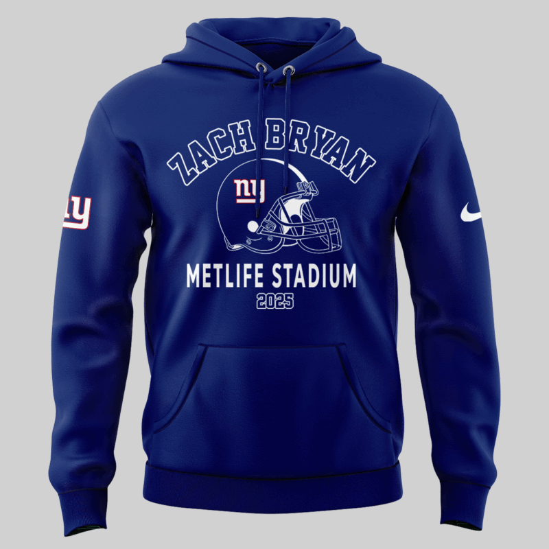 Exclusive Versio Zach Bryan x New York Giants Hoodie 2025