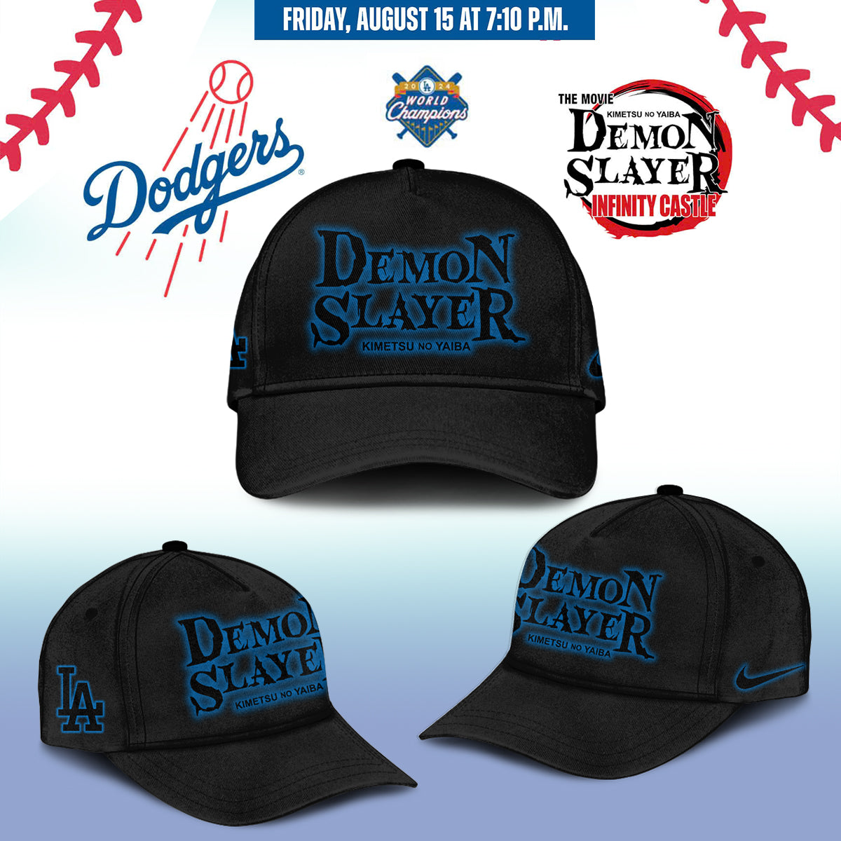Los Angeles Dodgersvs Demon Slayer Baseball Jersey