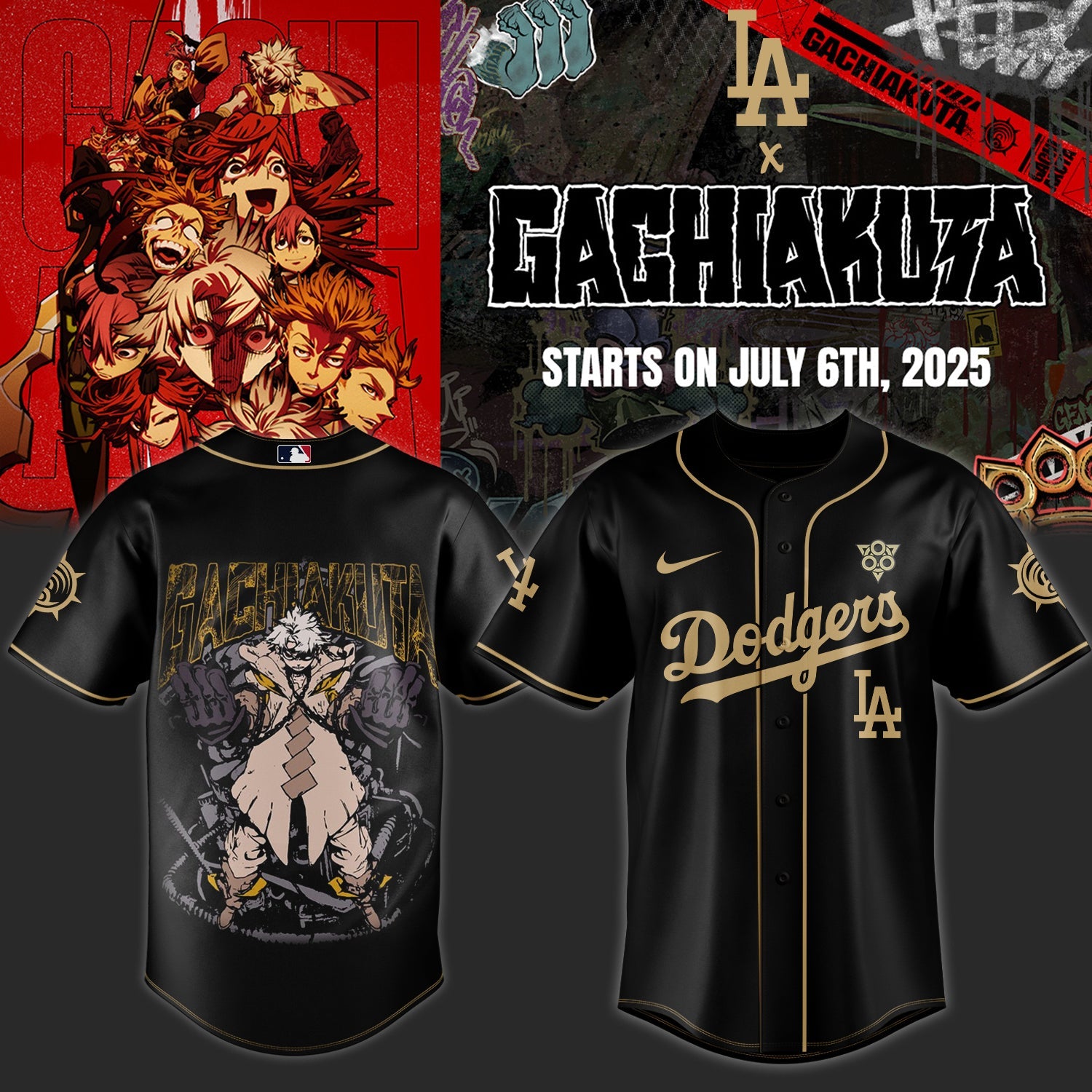 __,Los Angeles Dodgers _ Gachiakuta Limited Jersey 2025