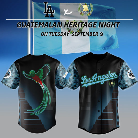 ____.Los Angeles Dodgers Guatemalan Heritage Night Special Jersey 2025