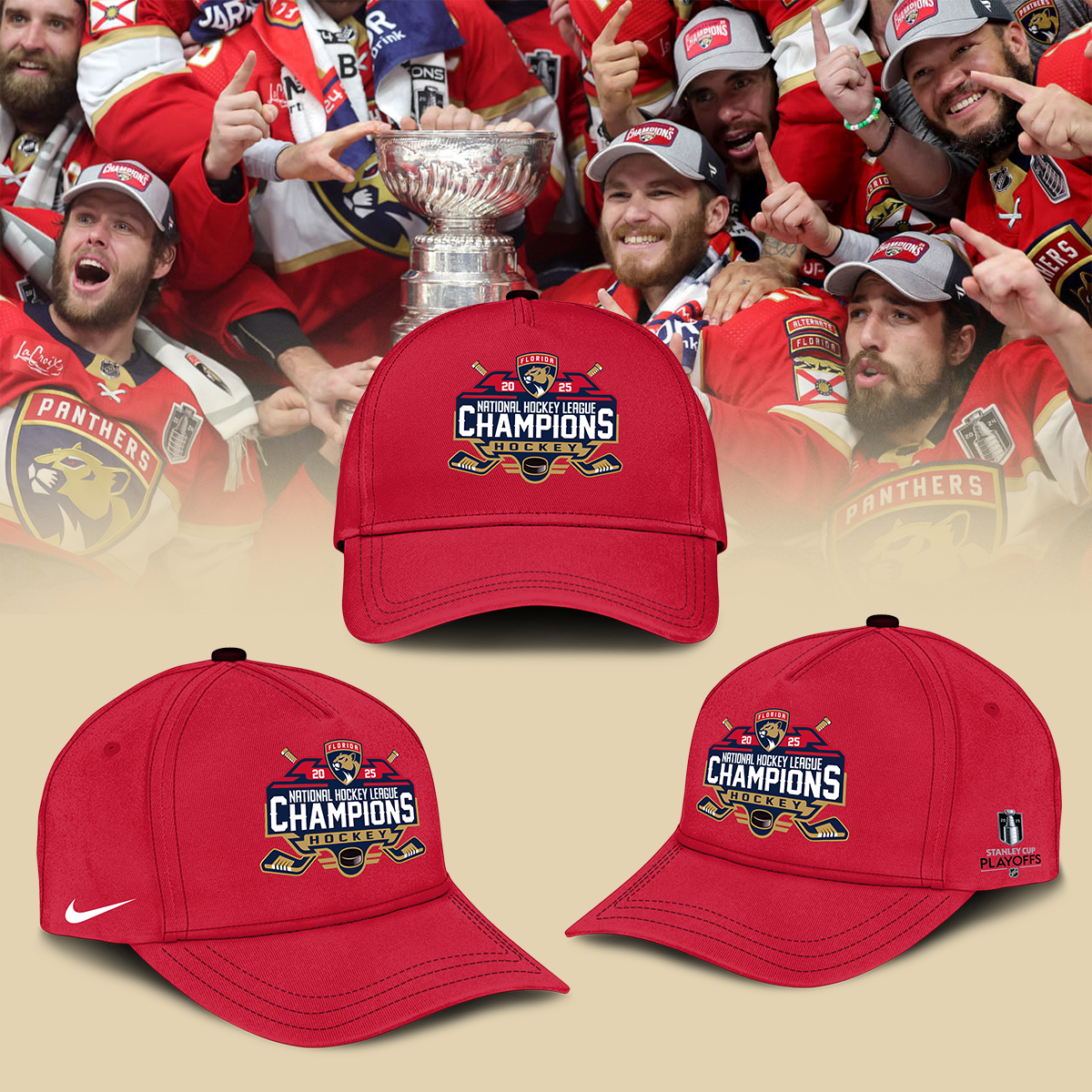 Florida Panthers Back To Back Champions Stanley Cup Hoodie 2025