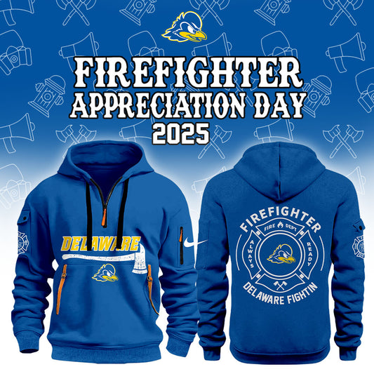 Delaware Fightin Firefighter Application Day Zip 1/4 Hoodie
