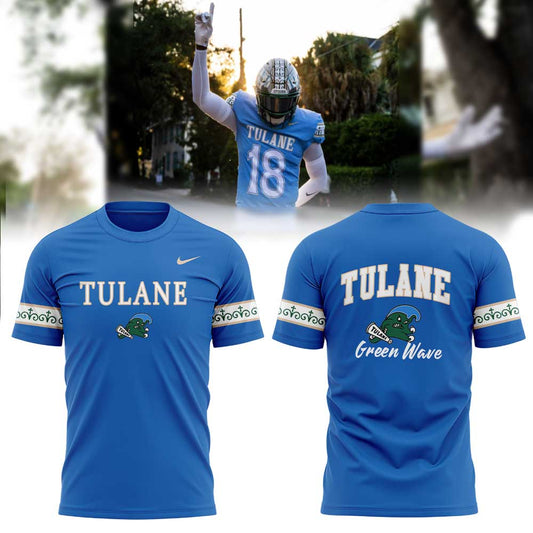 .Tulane Football Our First City Edition Uniform 2025 Combo Shirt