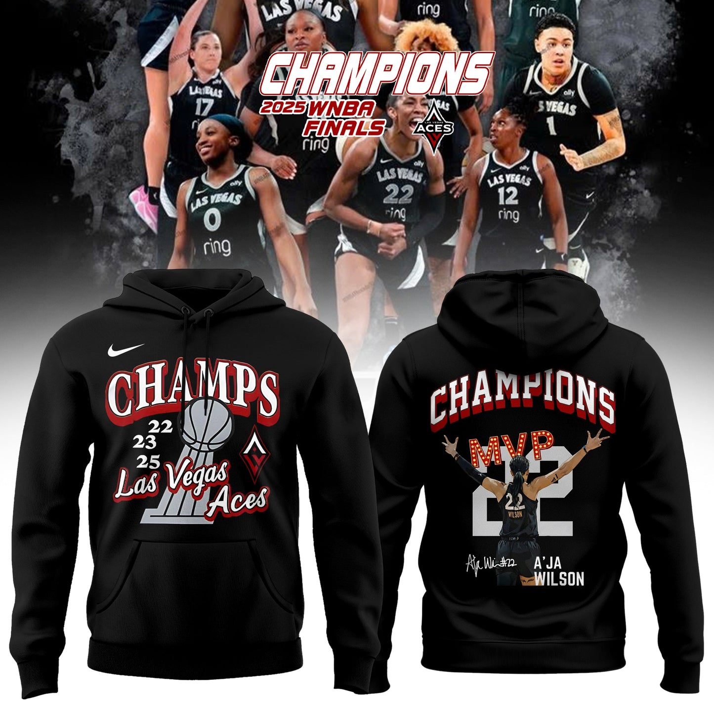 _ Las Vegas Aces Back on Top — Aces 2025 Champions Hoodie