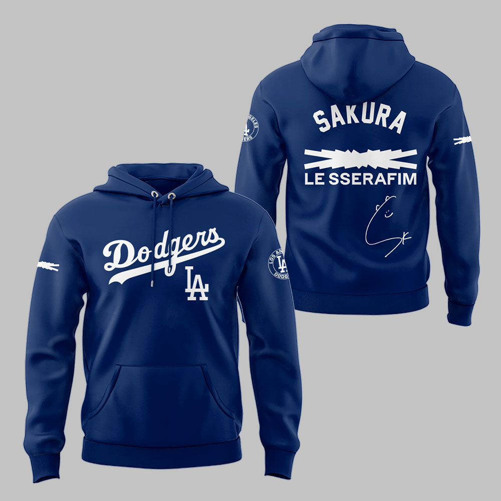 Los Angeles Dodgers x Sakura Hoodie-LL2509101003