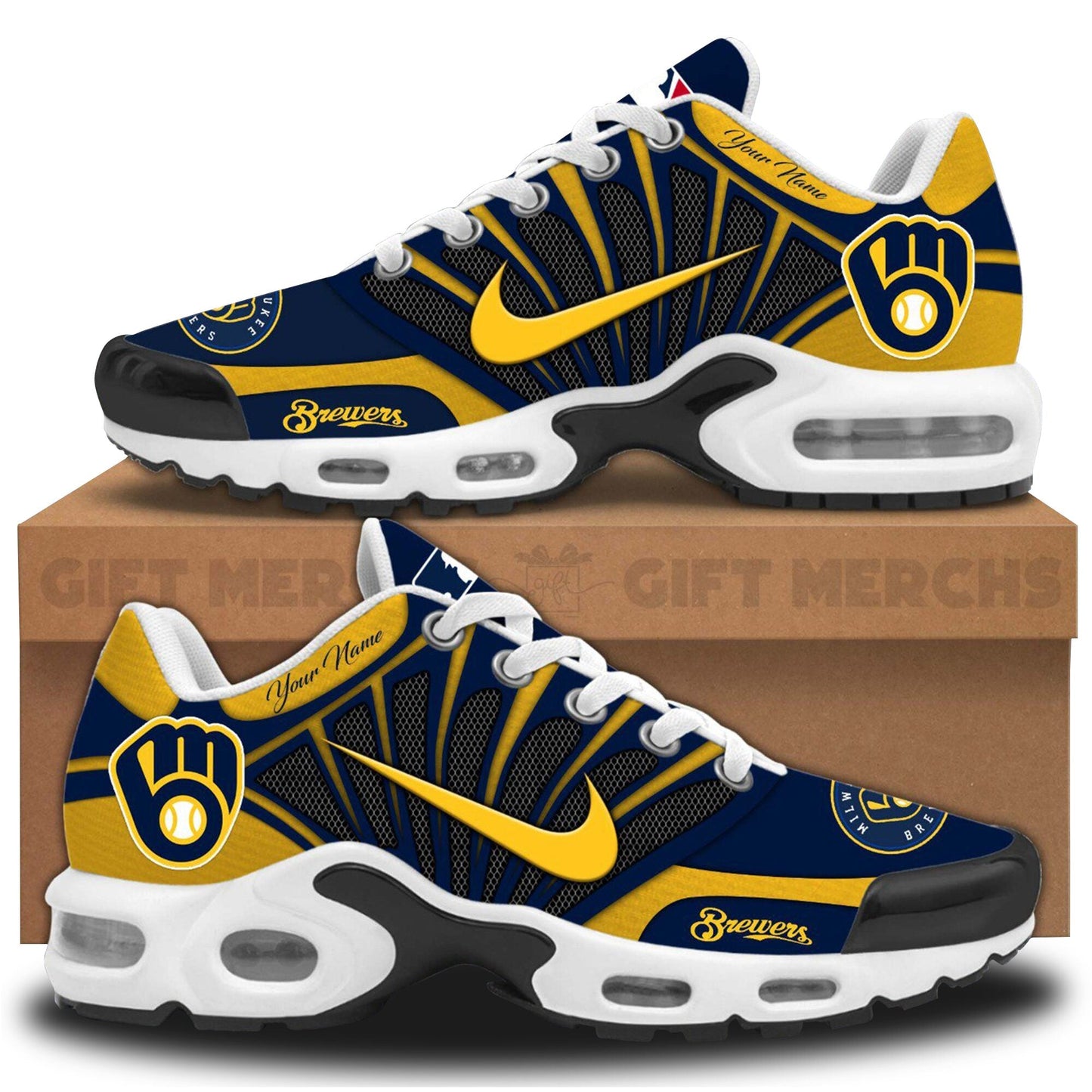 Milwaukee Brewers Customized Sport Shoes PT66026