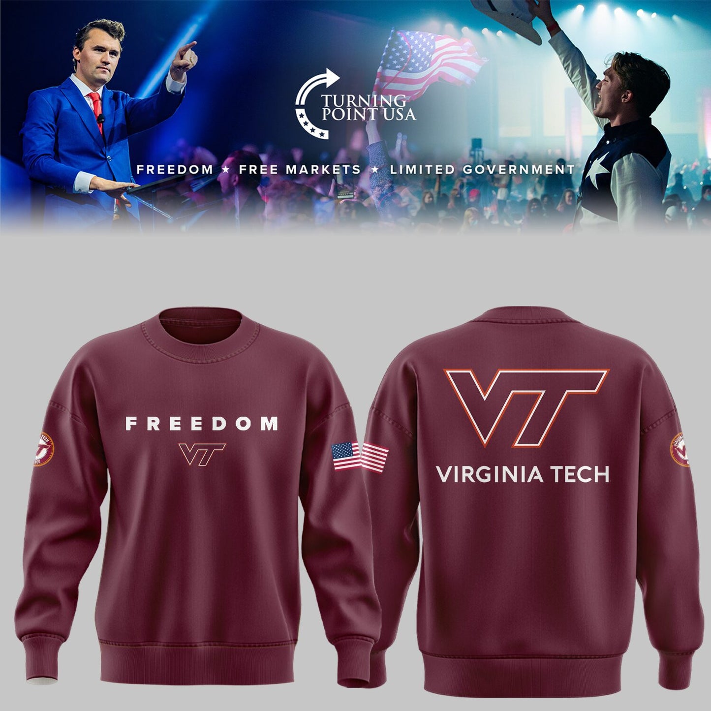 Limited Edition Virginia Tech x Turning Point USA Shirt