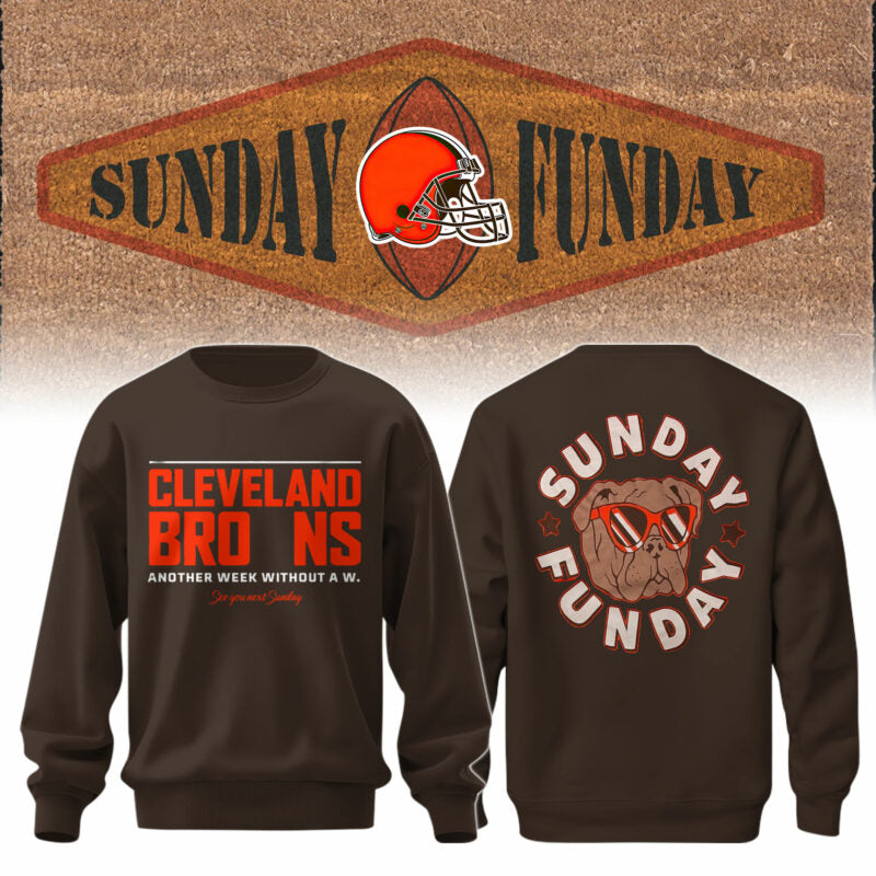 Cleveland Browns Sunday Funday Bulldog Sweatshirt
