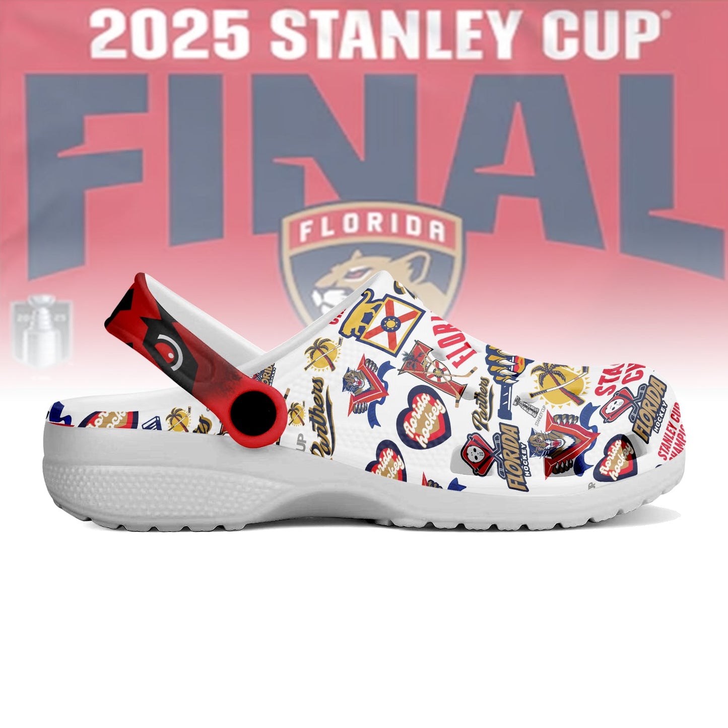 Florida Panthers NHL Crocs Crocband Clogs Shoes Comfortable For Men Women