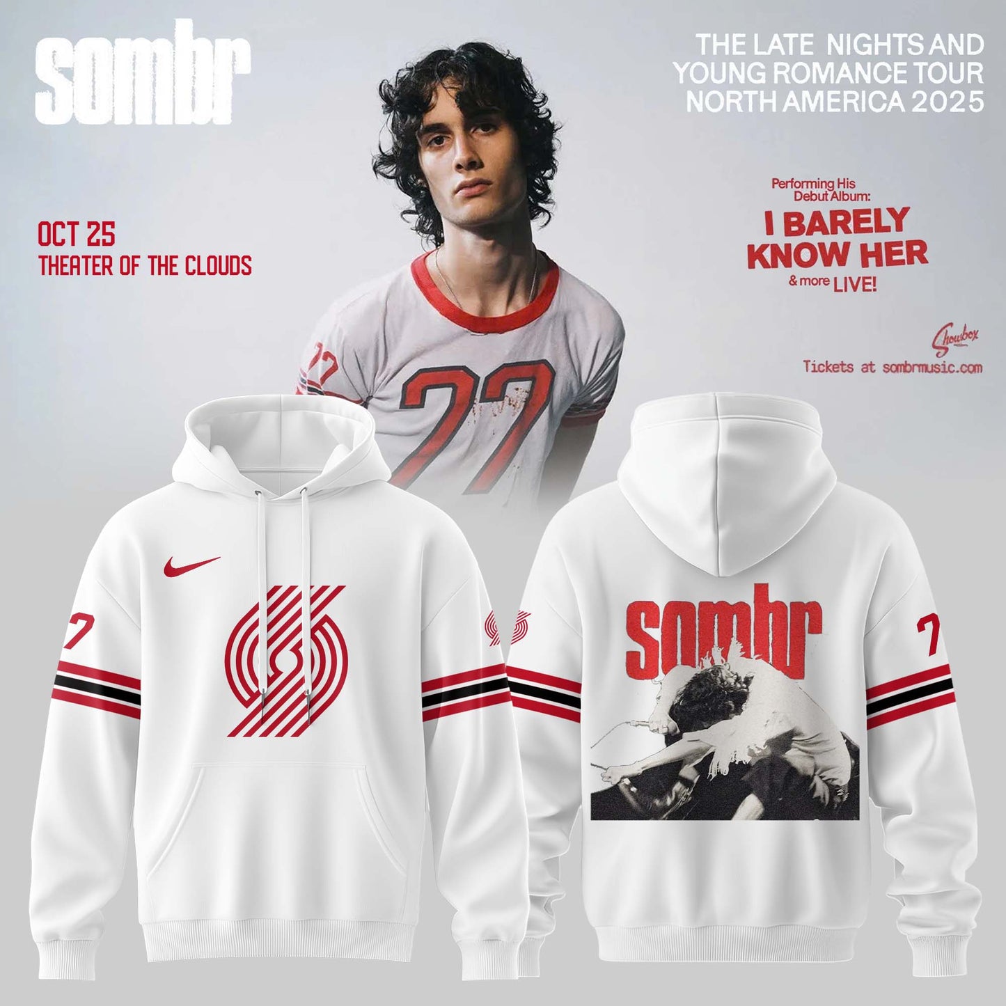 _ Portland Trail Blazers X Sombr - The Late Nights & Young Romance Tour Merch