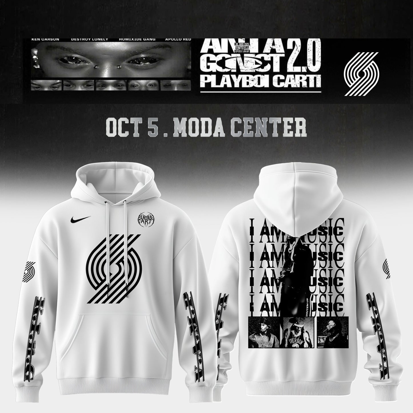 _     Portland Trail Blazers X Playboi Carti - Antagonist Tour 2.0 Merch