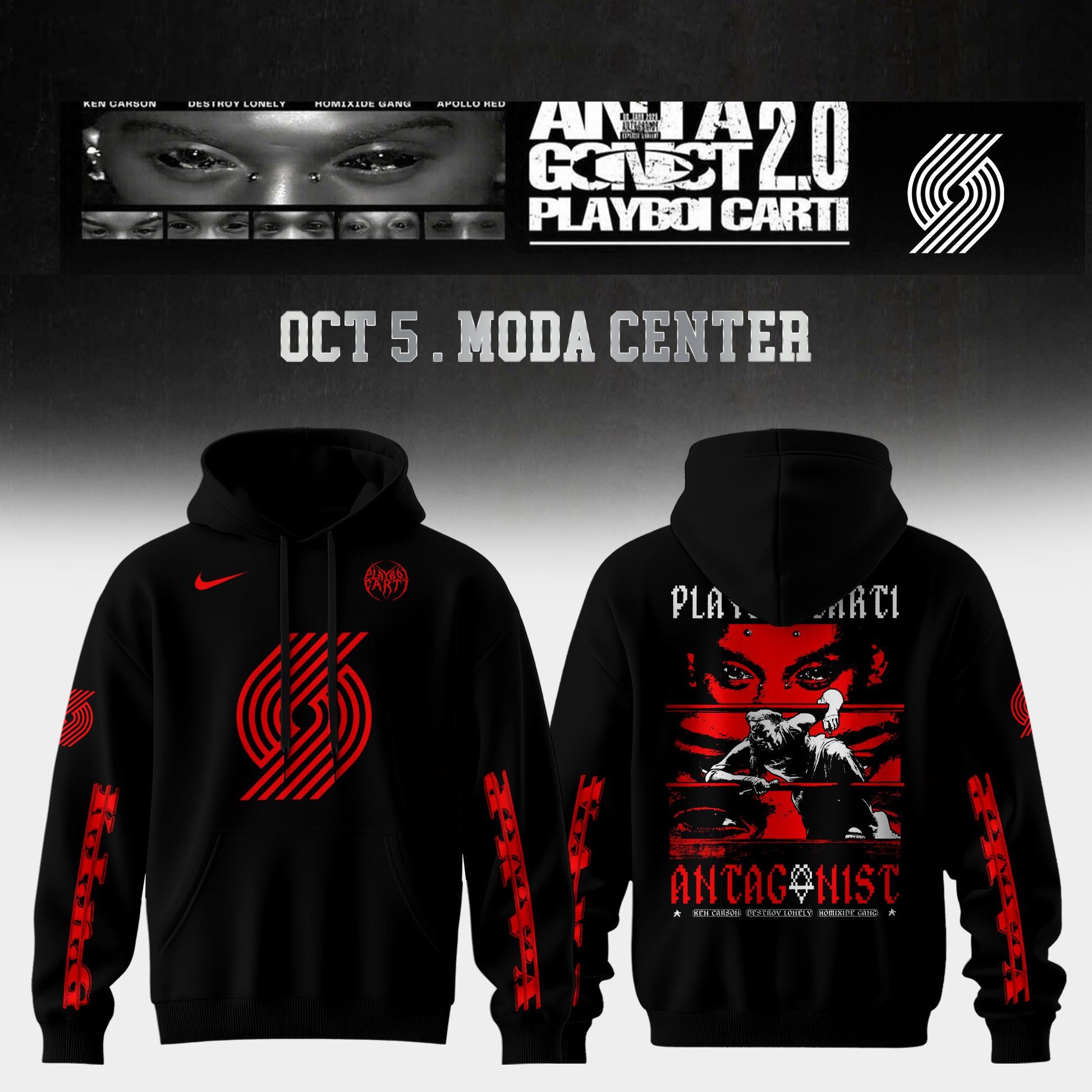_     Portland Trail Blazers X Playboi Carti - Antagonist Tour 2.0 Merch