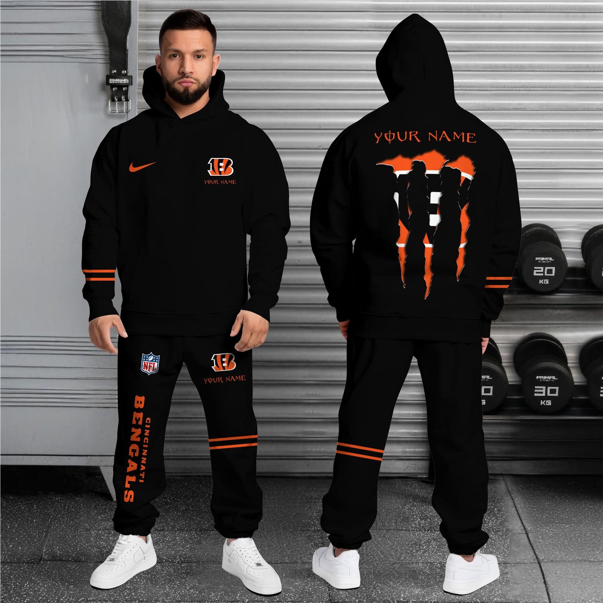Cincinnati Bengals Hoodie Sweatpants Set,Custom Hoodie,Sport Hoodie Sweatpants Set,Sport Gifts FOR Fan HV96