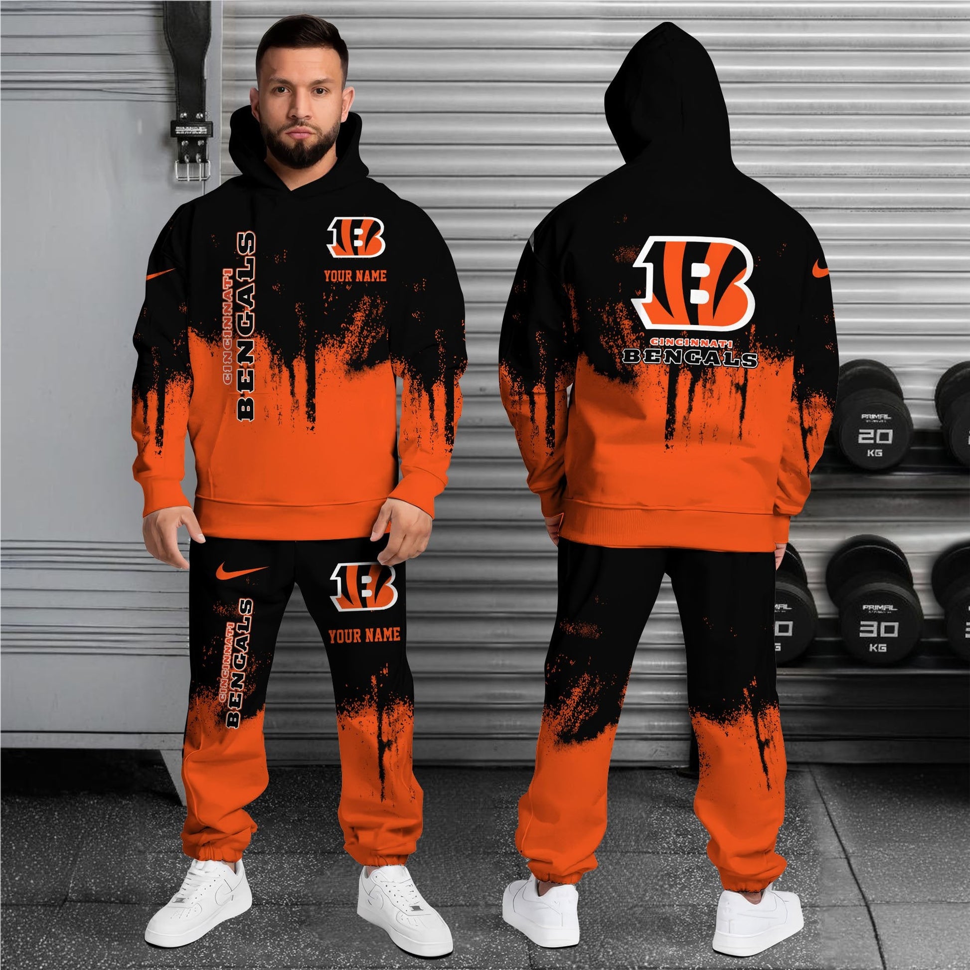Cincinnati Bengals Hoodie Sweatpants Set,Custom Hoodie,Sport Hoodie Sweatpants Set,Sport Gifts FOR Fan BP94
