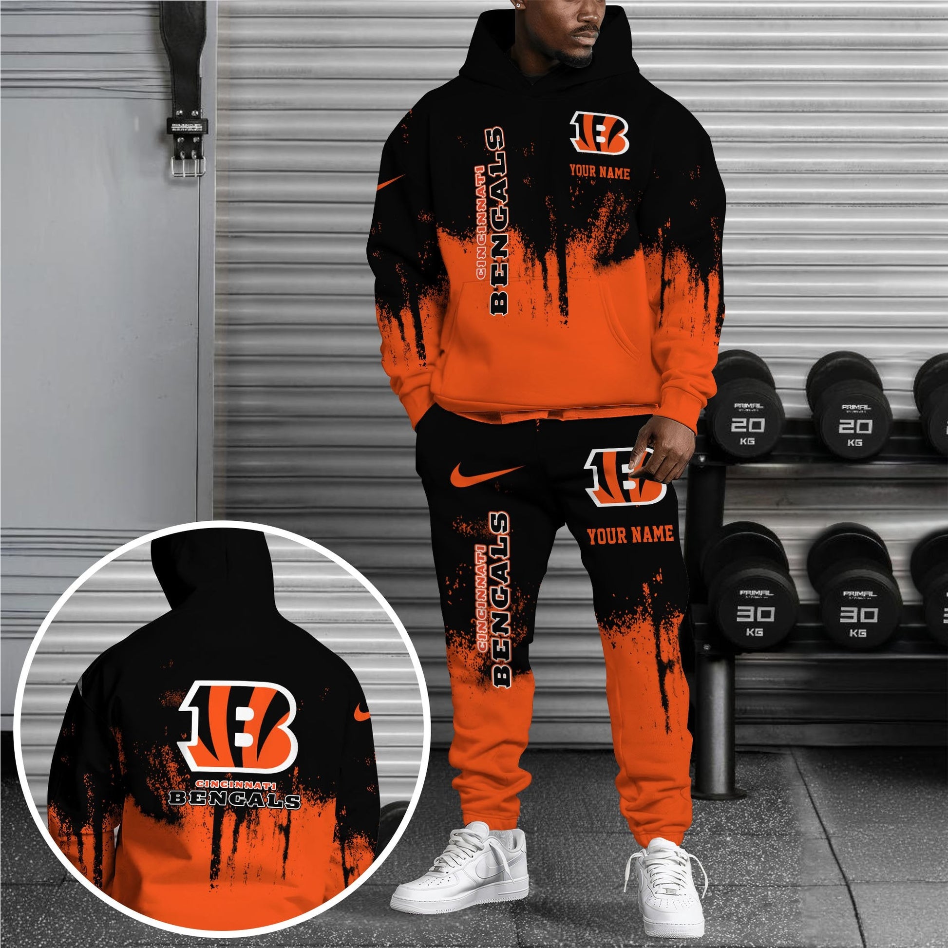 Cincinnati Bengals Hoodie Sweatpants Set,Custom Hoodie,Sport Hoodie Sweatpants Set,Sport Gifts FOR Fan BP94