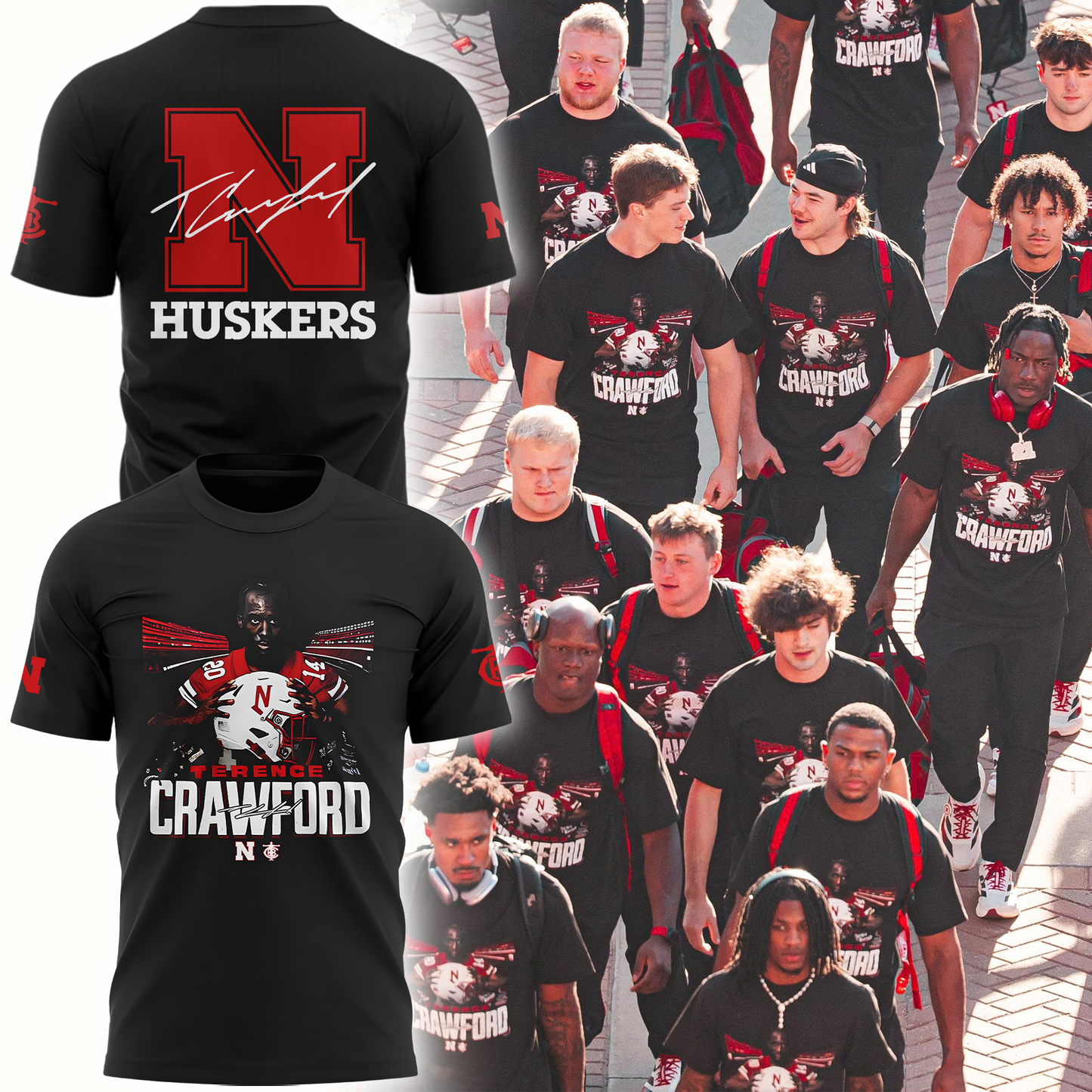Exclusive Version Nebraska Football x Crawford T-Shirt 2025