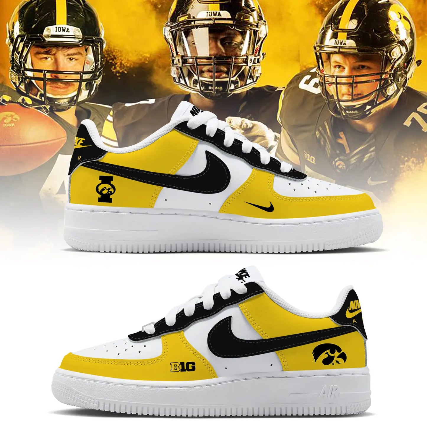 KNHQMGC Air Force Sneakers Yellow Black