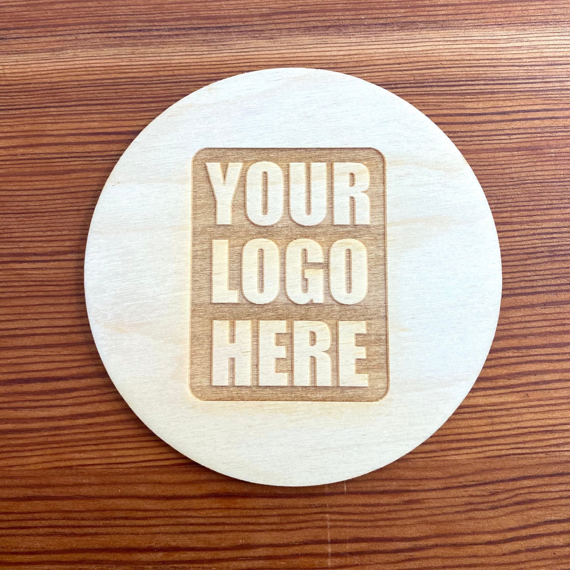 Custom Logo Wood Coasters - Personalized Laser Engraved Baltic Birch Wood Coasters