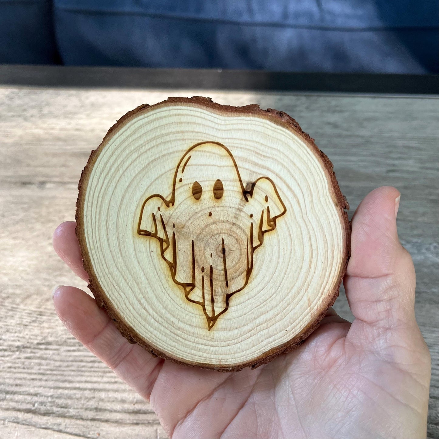 Halloween Mix and Match Coaster Set - Choose from Halloween-themed Wood Slice Coaster Designs