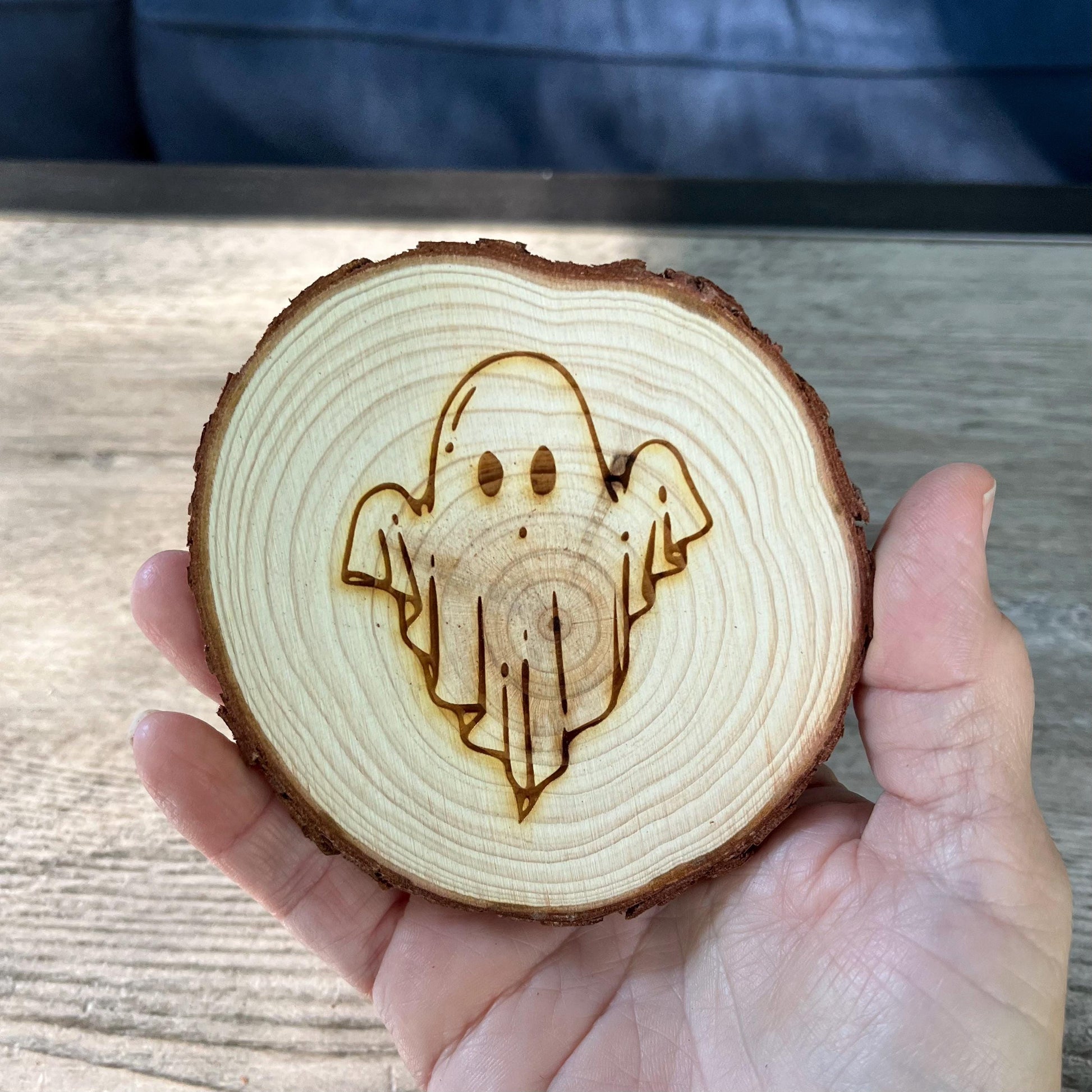 Halloween Mix and Match Coaster Set - Choose from Halloween-themed Wood Slice Coaster Designs