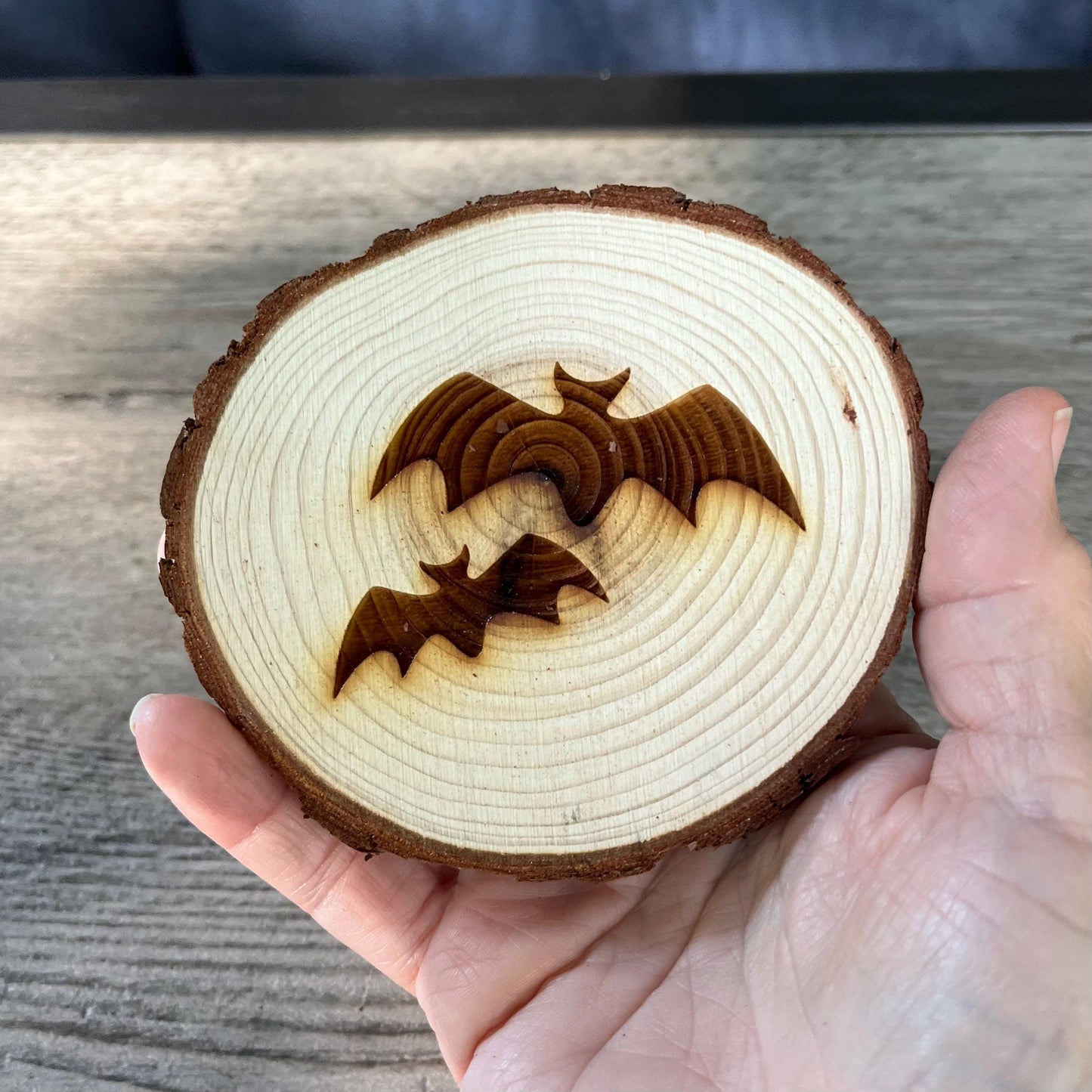 Halloween Mix and Match Coaster Set - Choose from Halloween-themed Wood Slice Coaster Designs