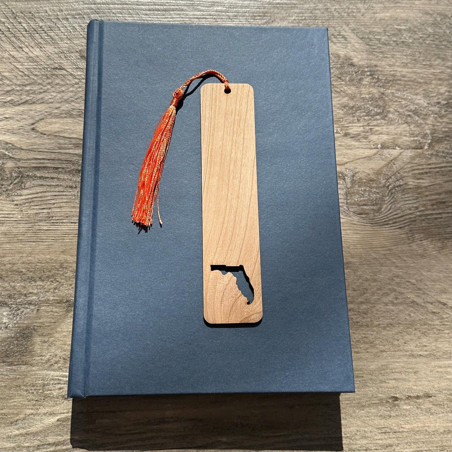 Any State Laser Cut Wood Bookmark with Optional Personalization - Gift for Him or Her - Handmade Wood Bookmark