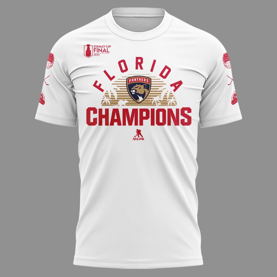 Special Edition Florida Panthers Back-To-Back Stanley Cup Champions T-Shirt 2025