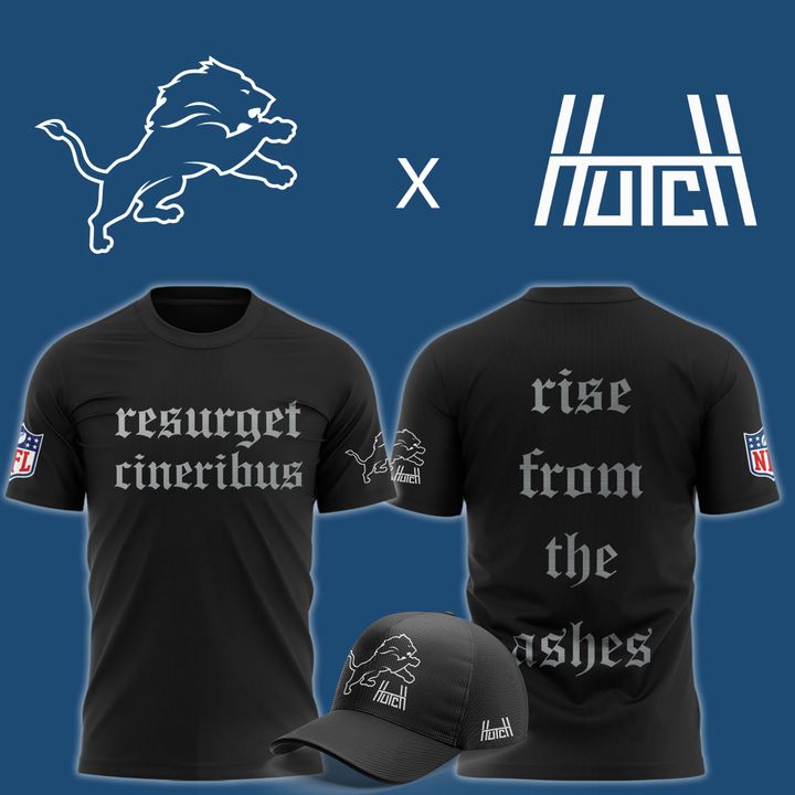 Unisex Aidan Hutchinson Black House of Hutch x Detroit Lions Resurget Cineribus T-shirt