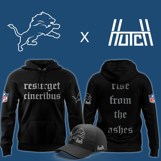 Unisex Aidan Hutchinson Black House of Hutch x Detroit Lions Resurget Cineribus Hoodie