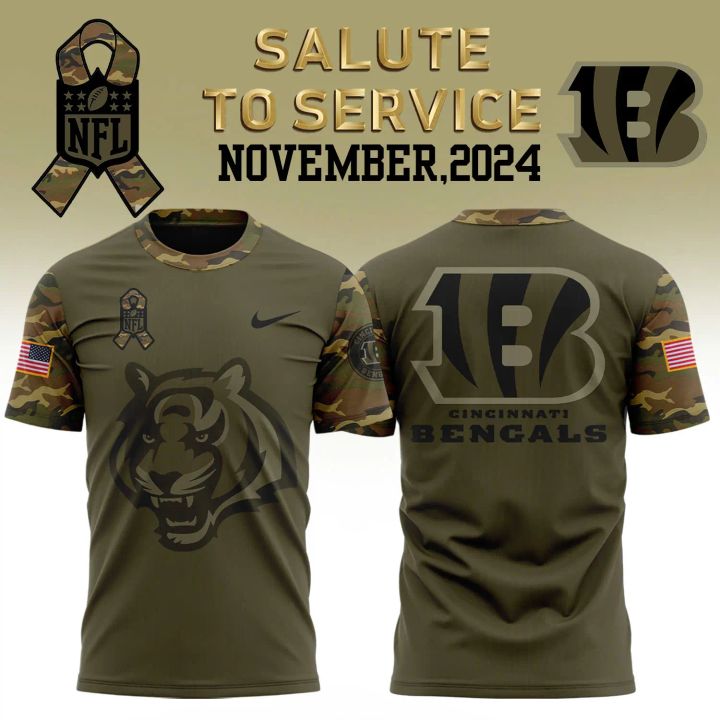 Cincinnati Bengals 2024 Salute to Service Limited T-shirt