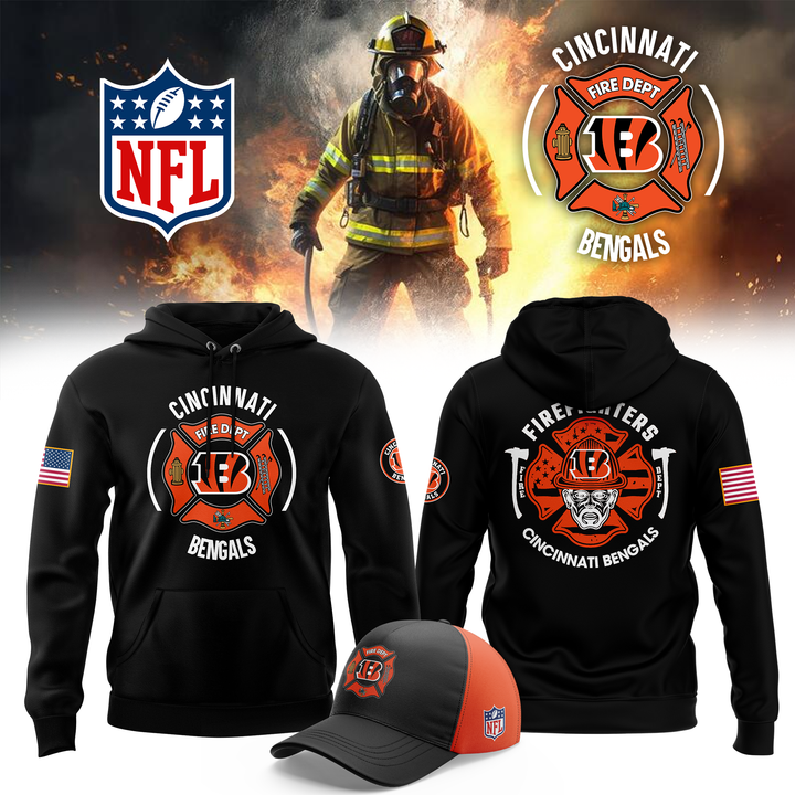 Men's Cincinnati Bengals 2024 Firefighter Appreciation Day Limited Hoodie
