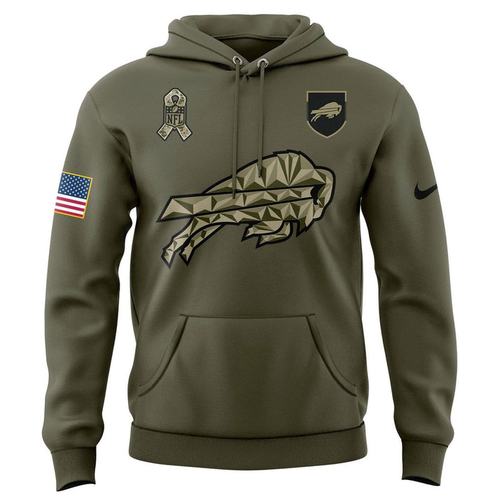 Buffalo Bills Olive 2025 Salute to Service Sideline Standard Issue Hoodie