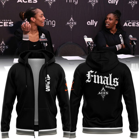 2025 Black Finals Bound Aces Zip Hoodie