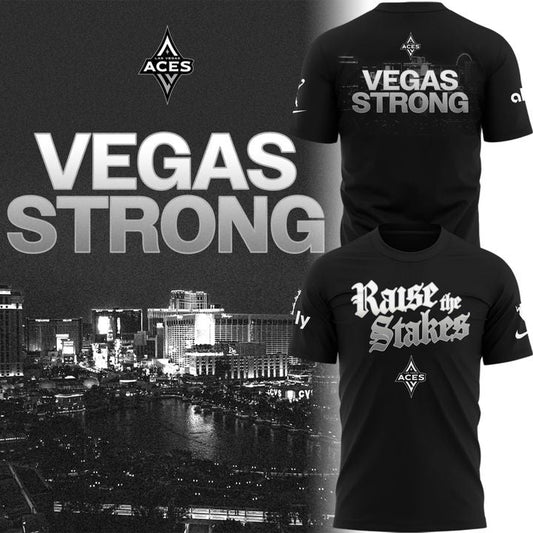 2025 LAS VEGAS ACES VEGAS STRONG TSHIRT