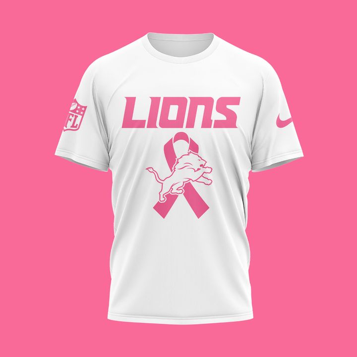 Detroit Lions '' OCTOBER BREAST CANCER AWARENESS MONTH '' T-Shirt