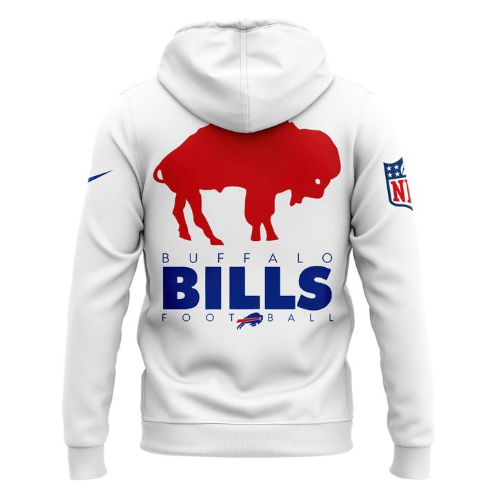 Buffalo Bills 2025 Classic Logo Hoodie V2 - White