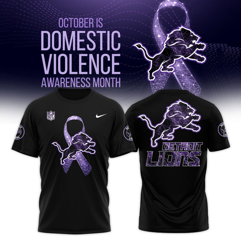 Detroit Lions Domestic Violence Awareness Month T-Shirt