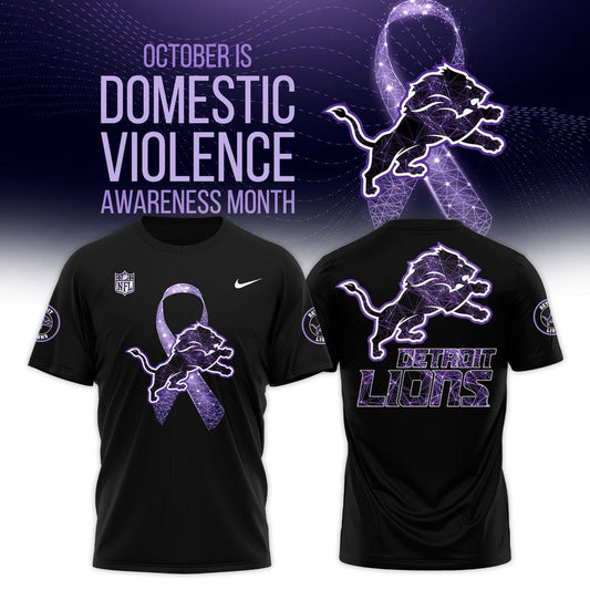 Detroit Lions Domestic Violence Awareness Month T-Shirt